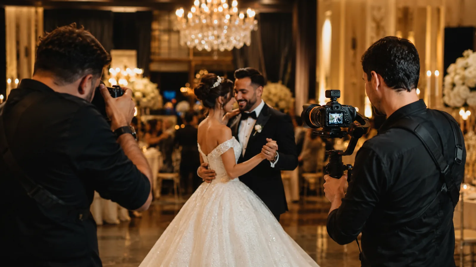 Ouverture de bal filmée pendant un mariage